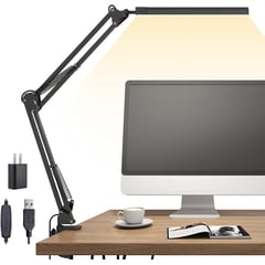 OEM - Lámpara De Escritorio Mesa Led de 14w brazo oscilante con abrazadera