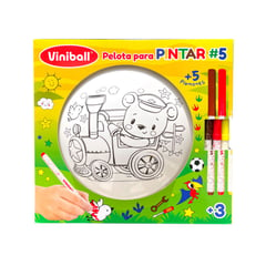 VINIBALL - Pelota Coloreable con MarcadoresVINIBALL Oso Tren