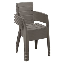 RIMAX - Silla Barú con Brazos SET X 6 UND - Mocca