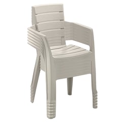 RIMAX - Silla Barú con Brazos SET X 6 UND - Taupe