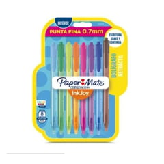 PAPER MATE - Set De Bolígrafo De Colores Punta fina Tx8