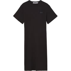 CALVIN KLEIN - Vestido negro estilo camiseta con insignia