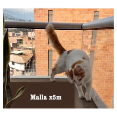 IMPORTADORA MAKA - Malla Cerramiento Mascota Gatos tranparente x5 Metros