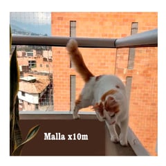 GENERICO - Malla Cerramiento Mascota Gatos transparente x10 Metros