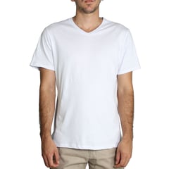 ARANZAZU - Camiseta cuello V en algodón peinado.