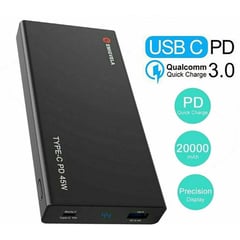 GENERICO - Power Bank Carga Rapida Tipo C 20000 Mah Reales Qc 3.0 45 W