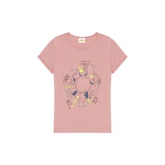 MINIONS - Camiseta Manga Corta Rosa Dama .