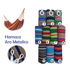 THE HOUSETRONICS - Hamaca Líneas Múltiples Colores Ideal Camping Fincas