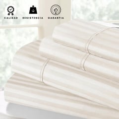 EKONOMODO COLOMBIA - Sabanas Hoteleras Luxury beige 300 Hilos Doble (1,40x1,90)