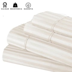 EKONOMODO COLOMBIA - Sabanas Hoteleras Luxury beige 300 Hilos Doble (1,20x1,90)