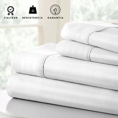 EKONOMODO COLOMBIA - Sabanas Hoteleras Luxury 300 Hilos Semi Doble Blanca