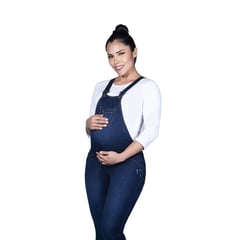 MOMMY GLAM - OVEROL O BRAGA MATERNA EN JEAN -MOMMY GLAM- HANLLEY