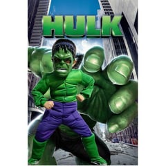 GENERICO - Disfraz hulk niño acolchado talla 4