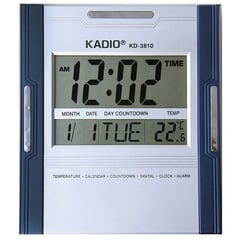 KADIO - Reloj Pared Digital Con Fecha Alarma Calendario Termómetro