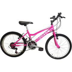 SFORZO - Bicicleta Infantil Rin 20 En Aluminio 18 Cambios Rosado