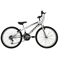 SFORZO - Bicicleta Niño Rin 24 En Aluminio 18 Cambios Blanco