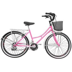 SFORZO - Bicicleta Playera Rin 26 18 Cambios Rosado