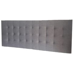 GENERICO - Cabecero base cama semidoble capitoneado cuadros gris tela
