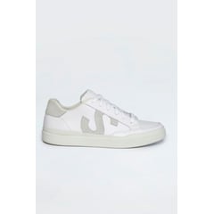 SAMAN - Tenis Sostenibles Blancos con Gris Unisex - Sonatta