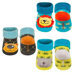 GENERICO - Set medias sonajero x 3 para niño / bebe - multicolor