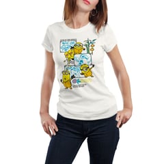 MINIONS - Camiseta Manga Corta Ivory Viñetas Dama .