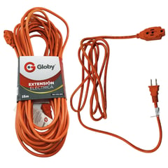 GENERICO - Extensión Electrica Encauchada Naranja 15mts Profesional