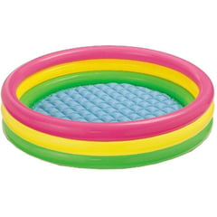 INTEX - Piscina inflable de 147x33 cm de 3 aros multicolor