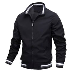 GENERICO - Chaqueta hombre bomber negra casual.