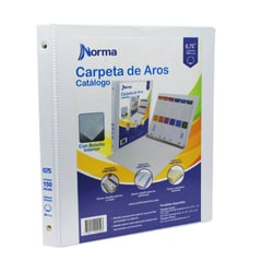 EDITORIAL NORMA - Folder Carpeta Tipo Catálogo 0,75 Pulgadas, 3 Argollas Norma