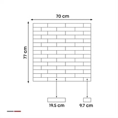 JAPI - Pared 3d Autoadhesivo Panel Tipo Ladrillo Ccol Negro