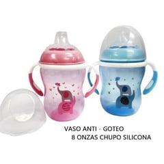 INFANTEC - Vaso anti goteo tetero asas 9 onzas bebe biberón chupo jugo