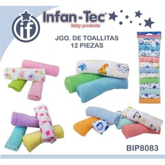 INFANTEC - Baberos tipo babitas x 12 unidades toallitas bebe Niño Niña