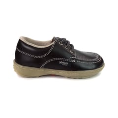 VERLON - Zapato Colegial Diana Gold Café 2456-11