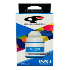 GIHONCLICK - Tinta Para Impresora Canon Gi-190 G1100 G2100 G3100 G3102 - AZUL