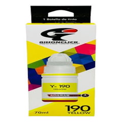 GIHONCLICK - Tinta Para Impresora Canon Gi-190 G1100 G2100 G3100 G3102 - AMARILLO