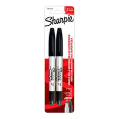 SHARPIE - Marcadores Permanente Doble Punta Negro X2