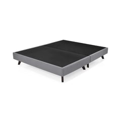 GENERICO - Base Cama Santorini Queen Plata (190 x 160 x 26 cm)