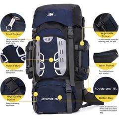 GENERICO - Morral Maleta Mochila camping 75 litros Impermeable Viajes