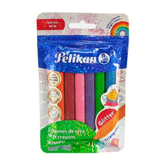 PELIKAN - Crayones De Cera Pelikan, Jumbo Glitter X 6 Colores