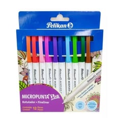 PELIKAN - Rotulador, Micropunta Plus 0,5 Mm X 12 Colores