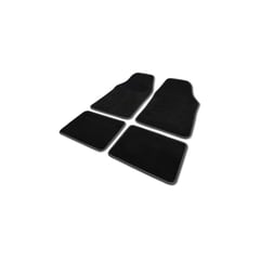 CARSUN - Juego tapete tipo alfombra negro 4 pzas LA-247