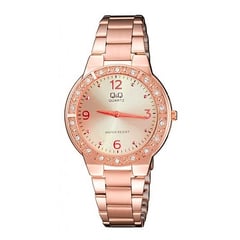 Q&Q - Reloj Qyq Acero Inoxidable Dama Diamond Oro Rosa N + estuche