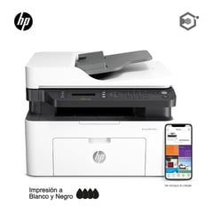 HP - Impresora Láser M137w Multifunción USB-WiFi-Ethernet Monocromática.