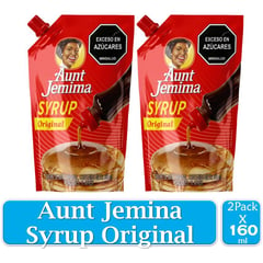 GENERICO - Doypack aunt jemina syrup original 160 ml x 2 uds