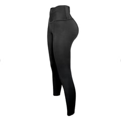 FITNESS - Leggins Deportivo Para Mujer Licra Negra Ceñida Elástica Ajustada