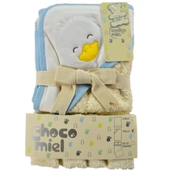 MUNDO BEBE - Toalla bebe de baño con capota niño beige para bebé