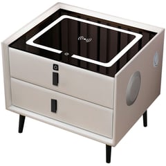 GENERICO - Mesa De Noche Smart Parlantes Carga Inalambrica Usb Huella