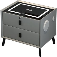 GENERICO - Mesa De Noche Smart Parlantes Carga Inalambrica Usb Huella