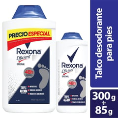 REXONA - Oferta Desodorante Pie Efficient Talco X 385g