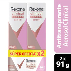 REXONA - Desodorante Classic Clinical Expert Women Spray X 2un